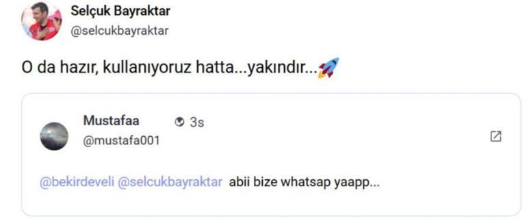 Yerli iletileşme uygulaması geliyor! Selçuk Bayraktar 'kullanıyoruz' diyerek duyurdu 2 yerli iletilesme uygulamasi geliyor selcuk bayraktar kullaniyoruz diyerek duyurdu 0 4z6Rpdgq