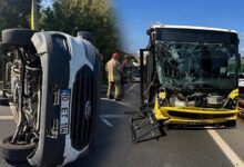 besiktasta feci kaza iett otobusu ile minibus carpisti qUUyCTTP