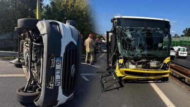 besiktasta feci kaza iett otobusu ile minibus carpisti qUUyCTTP