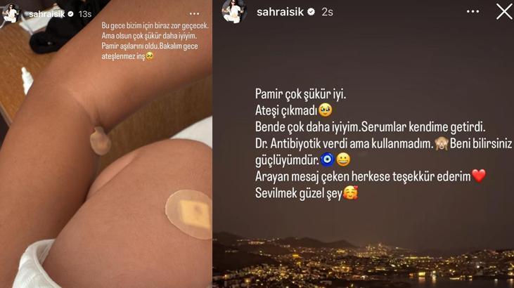 birinci kere anne olmustu sahra isik aybirdi hastaneden yaptigi paylasimla sevenlerini korkuttu 5