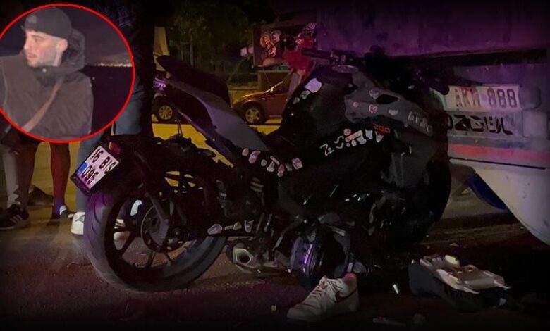 bursada dehsetli kaza motosiklet park halindeki tira carpti 1 meyyit 1 yarali wjcT986L