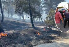 canakkalede orman yanginlari suruyor tahliye calismasina katilan takim alevlerin ortasindan kurtarildi wYKM4y4t