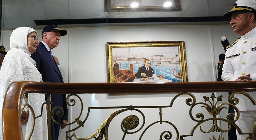 Cumhurbaşkanı Erdoğan Atatürk’ün manevi mirası Savarona’yı ziyaret etti