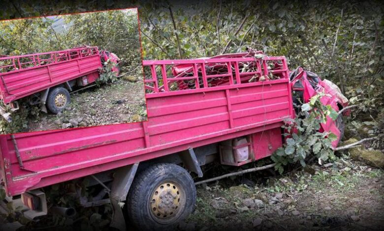 Giresun'da feci kaza! Fındık emekçilerini taşıyan kamyonet şarampole yuvarlandı: 4 meyyit, 1 yaralı 1 giresunda feci kaza findik emekcilerini tasiyan kamyonet sarampole yuvarlandi 4 meyyit 1 yarali utpdfKmE