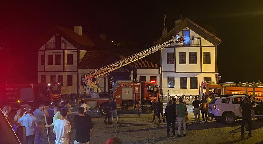 Gümüşhane’de 3 katlı otelde yangın! Vali Baruş’dan açıklama