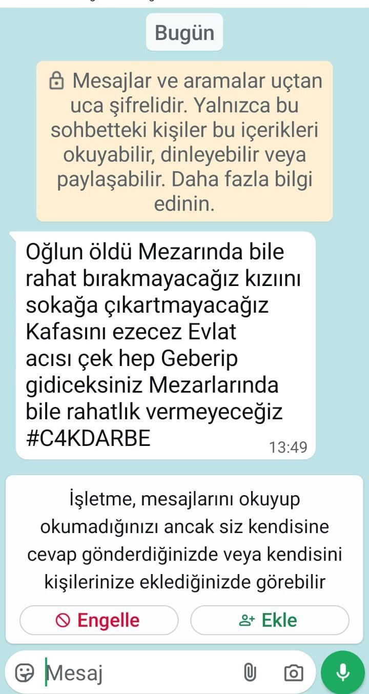 hakan cakirin ailesin gonderilen yeni tehdit iletileri ortaya cikti 6 JuItqJR6