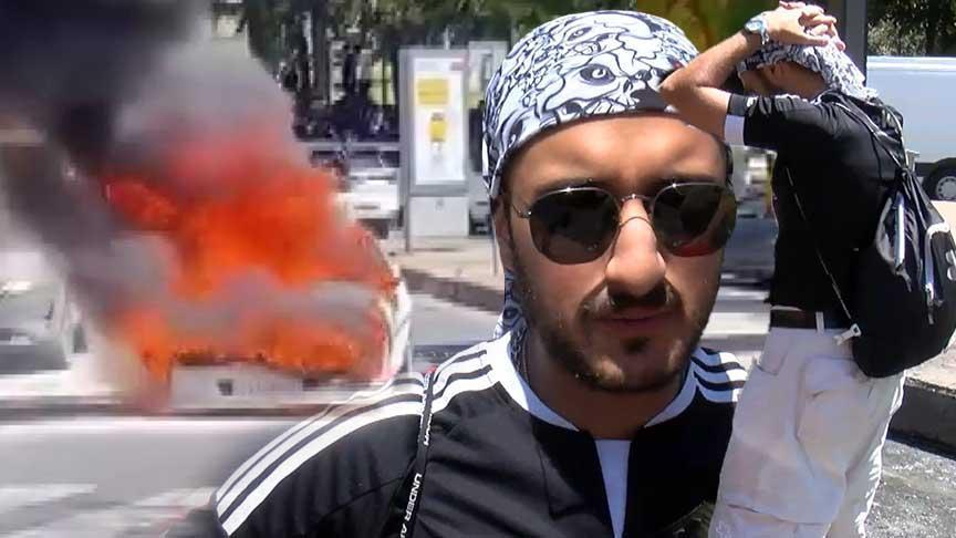 Hayali 2 ay sürdü! Aldığı otomobil Beşiktaş’ta alev alev yandı