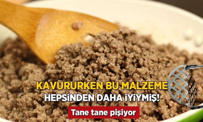 kavururken topaklasan kiymaya tek gerec yeter tane tane pisiyor tadi nefis h92YaXJw