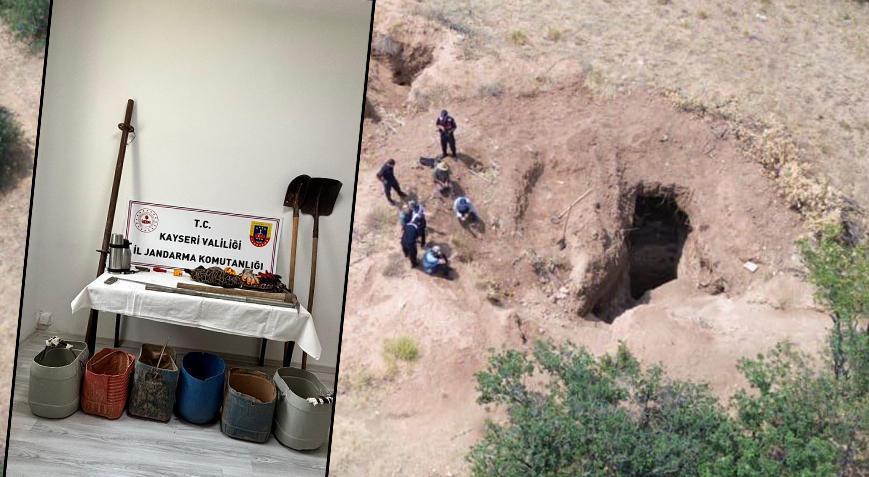 Kayseri’de kaçak hafriyat yapan 4 kişi fotokapana yakalandı
