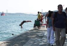 sicaklar istanbullulari bogaza doktu her pazar burada yuzuyoruz 8SNWXSkF