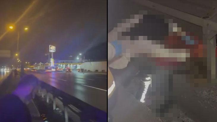 tem otoyolunda dehsetli kaza yolun karsisina gecmeye calisan bayan feci formda can verdi YBBityee