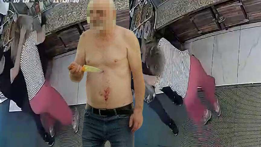 Yer: Manisa! Bayan çalışana bıçaklı atağın imajları ortaya çıktı