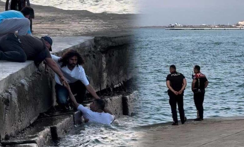 yer samsun polisten kacarken denize atladi JNAEEnrI