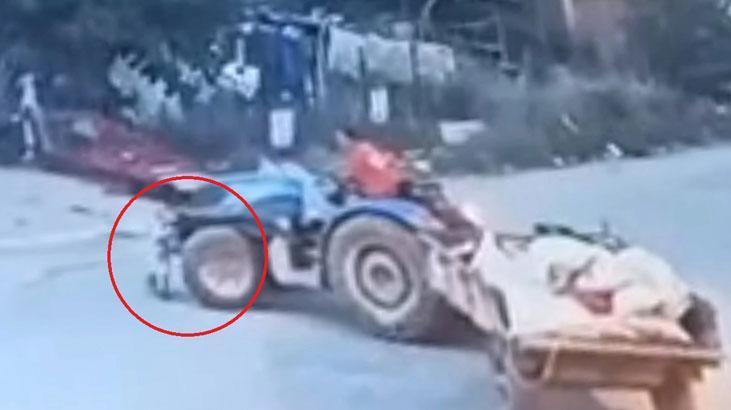2 yasindaki cocugun babasinin kullandigi traktorun altinda kaldigi manzaralar kahretti 34qGNcrw