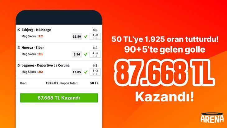 50 TL’ye 1.925 oran tutturdu! 90+5’te gelen golle 87.668 TL kazandı! 1 50 tlye 1925 oran tutturdu 905te gelen golle 87668 tl kazandi 6LgA6EX2
