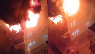 balkonda dehset anlari 3 kisinin oldugu yanginin manzaralari ortaya cikti jvhwQUGZ