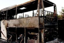 gaziantepte seyir halindeki yolcu otobusu yandi EEXSMiL4