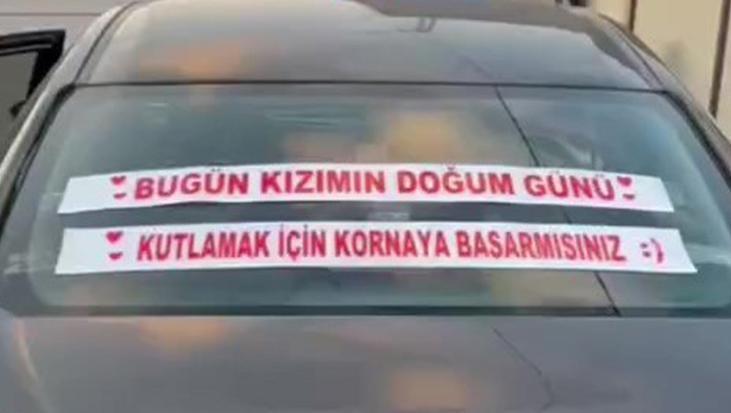 Kornayla kutlama akımı yayılıyor! Tüm kente kızının doğum gününü kutlattı 1 kornayla kutlama akimi yayiliyor tum kente kizinin dogum gununu kutlatti LfOBKbPb