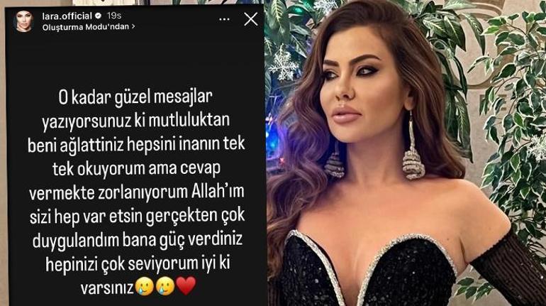 Sevenlerinden dua istemişti! Lara'dan duygusal kelamlar: Memnunluktan beni ağlattınız 4 sevenlerinden dua istemisti laradan duygusal kelamlar memnunluktan beni aglattiniz 2 O2s4gfBz