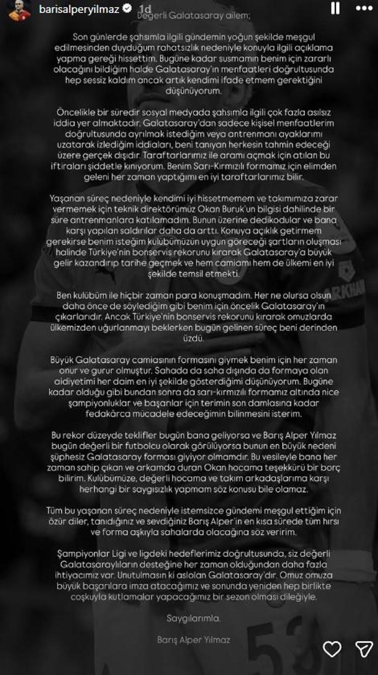 Son dakika... Galatasaray'da Barış Alper Yılmaz'dan açıklama! 2 son dakika galatasarayda baris alper yilmazdan aciklama 0 uXGsl3LF