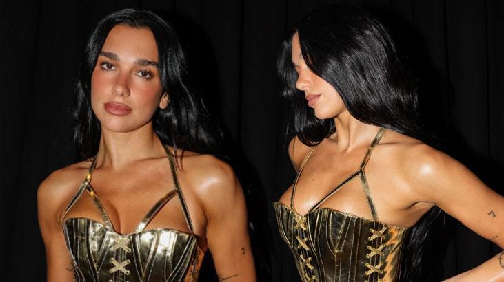 Unutulmaz konser! Dua Lipa'dan 'altın korseli' sahne gösterisi 1 unutulmaz konser dua lipadan altin korseli sahne gosterisi G3cCppjT