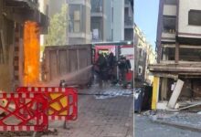zeytinburnunda binada dogal gaz kacagi nedeniyle yangin cikti DIeeu12d